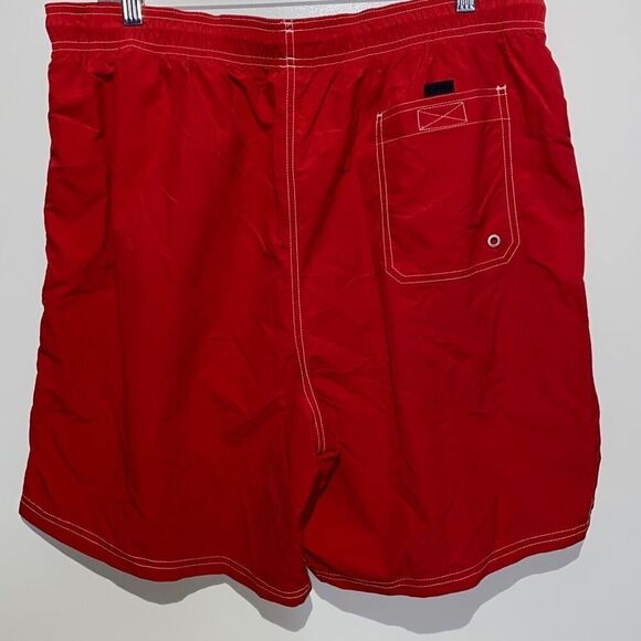 Nautica Men's Quick-Dry Solid Swim Trunk Red Size Large - Picture 5 of 12